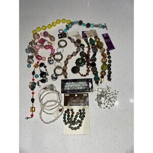 Jewelry Making/ Craft Beads Lot Large Variety of size shape and Color